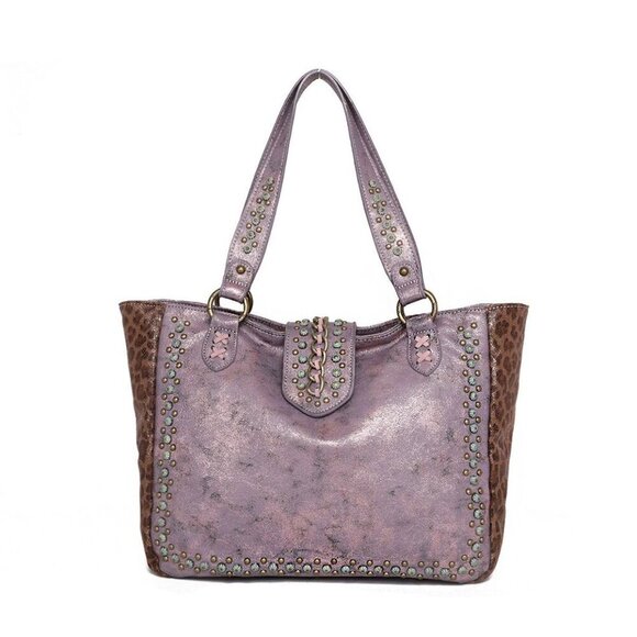 BK Montana West Leopard Print Collection Concealed Carry Tote . . - Picture 4 of 5